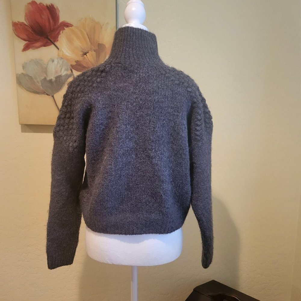 NWOT Free People Women's Bradley Charcoal Heather Knitted Pullover Sweater Sz M - Picture 9 of 11